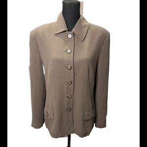 Lord &‎ Taylor 2-Piece Pant Suit in Mocha Brown color, Size 12.